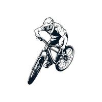 downhill mtb isolated illustration vector