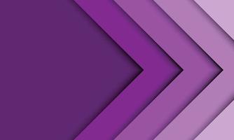 Abstract purple 3d arrow line overlapping background. vector