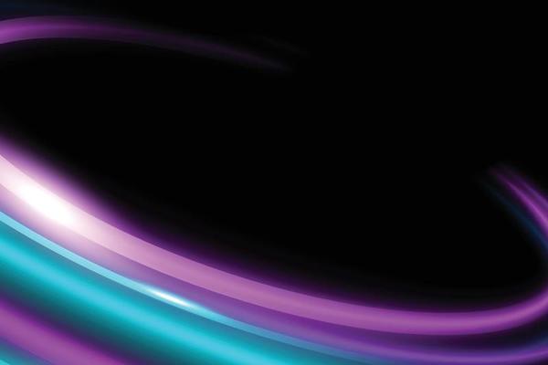 Abstract blue and pink neon light lines background. Vector.