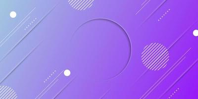Abstract blue and purple gradient texture with memphis elements. vector