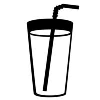 Drinking water with straw icon. vector