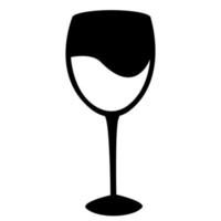 icono de copa de vino. vector