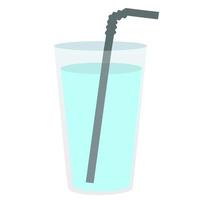 Glass of water. vector