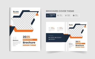 Professional Real estate business and Corporate abstract brochure cover page modern layout theme vector