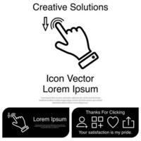 Finger Touch or Touch Screen Gestures on the Phone Icon Vector EPS 10