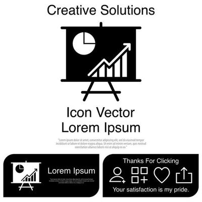 Presentation Board Icon Vector EPS 10