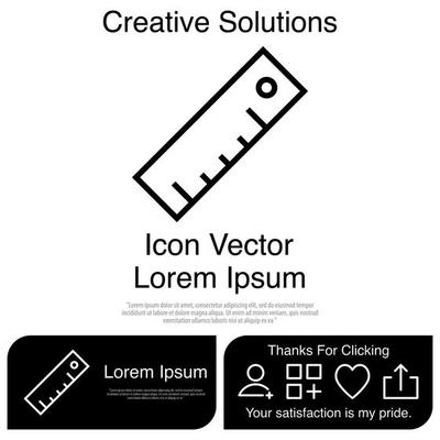 Ruler Icon Vector EPS 10