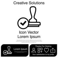 Rubber Stamp Icon Vector EPS 10