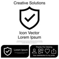 Shield Check Mark icon Vector EPS 10