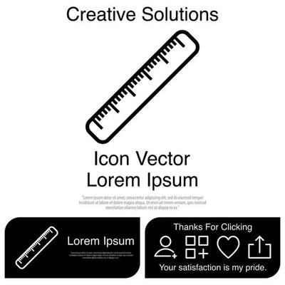 Ruler Icon Vector EPS 10