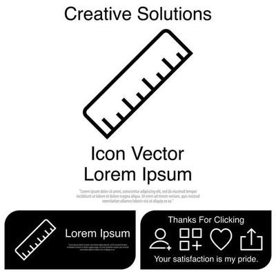 Ruler Icon Vector EPS 10