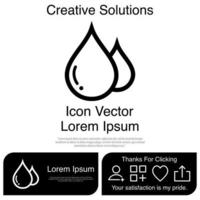 Water Drop Icon Vector EPS 10