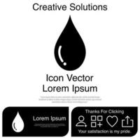Water Drop Icon Vector EPS 10