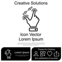 Finger Touch or Touch Screen Gestures on the Phone Icon Vector EPS 10