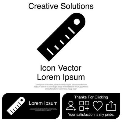 Ruler Icon Vector EPS 10