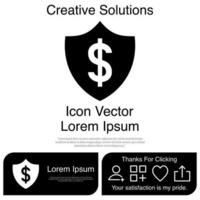 Shield Dollar icon Vector EPS 10