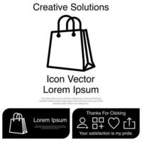 bolsa de compras, icono, vector, eps, 10 vector