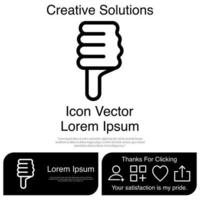 Thumbs Down Icon Vector EPS 10