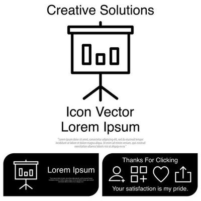 Presentation Board Icon Vector EPS 10