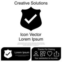 Shield Check Mark icon Vector EPS 10