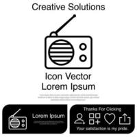 icono de radio eps vectoriales 10 vector