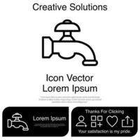 Tap Water Icon Vector EPS 10