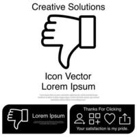 Thumbs Down Icon Vector EPS 10