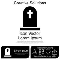 Tombstone Icon Vector EPS 10