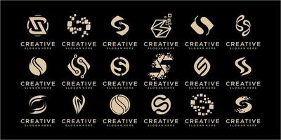 diseño moderno del logotipo de la letra s, diseño del logotipo de la letra s, tecnología de diseño del logotipo de la letra s vector