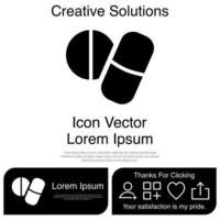 Pill Icon Vector EPS 10