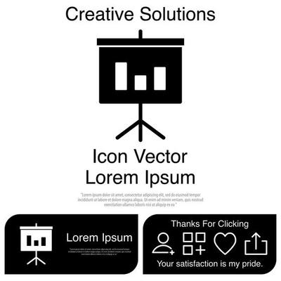 Presentation Board Icon Vector EPS 10