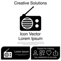 icono de radio eps vectoriales 10 vector