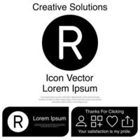 Registered Icon Vector EPS 10