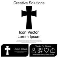 Religion Cross Icon Vector EPS 10