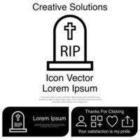 Tombstone Icon Vector EPS 10