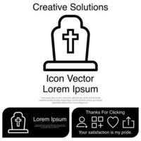 Tombstone Icon Vector EPS 10