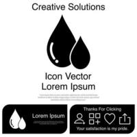 Water Drop Icon Vector EPS 10