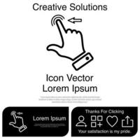 Finger Touch or Touch Screen Gestures on the Phone Icon Vector EPS 10