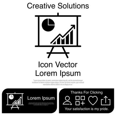 Presentation Board Icon Vector EPS 10