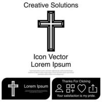 religión cruz icono vectoriales eps 10 vector
