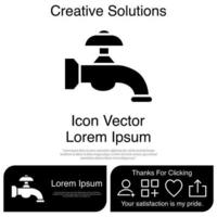 Tap Water Icon Vector EPS 10