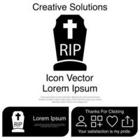 Tombstone Icon Vector EPS 10