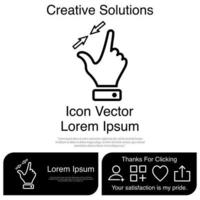 Finger Touch or Touch Screen Gestures on the Phone Icon Vector EPS 10