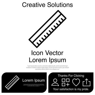 Ruler Icon Vector EPS 10