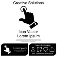 Finger Touch or Touch Screen Gestures on the Phone Icon Vector EPS 10