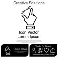 Finger Touch or Touch Screen Gestures on the Phone Icon Vector EPS 10