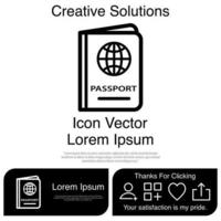 Passport Icon Vector EPS 10