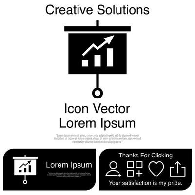 Presentation Board Icon Vector EPS 10