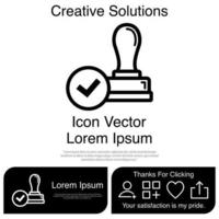 Rubber Stamp Icon Vector EPS 10