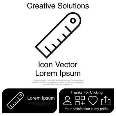 Ruler Icon Vector EPS 10